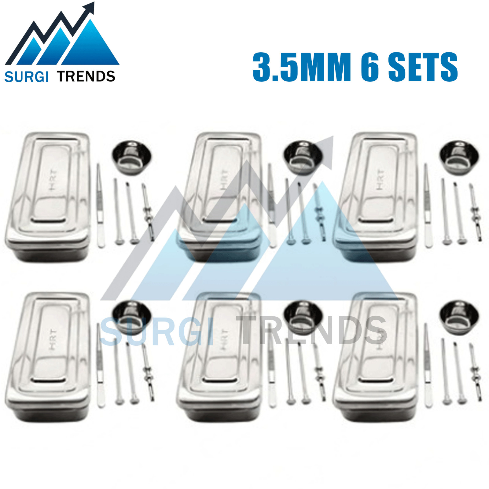 6 Sets HRT Trocar 3.5 mm Hormone Replacement Pellet Insertion Kit