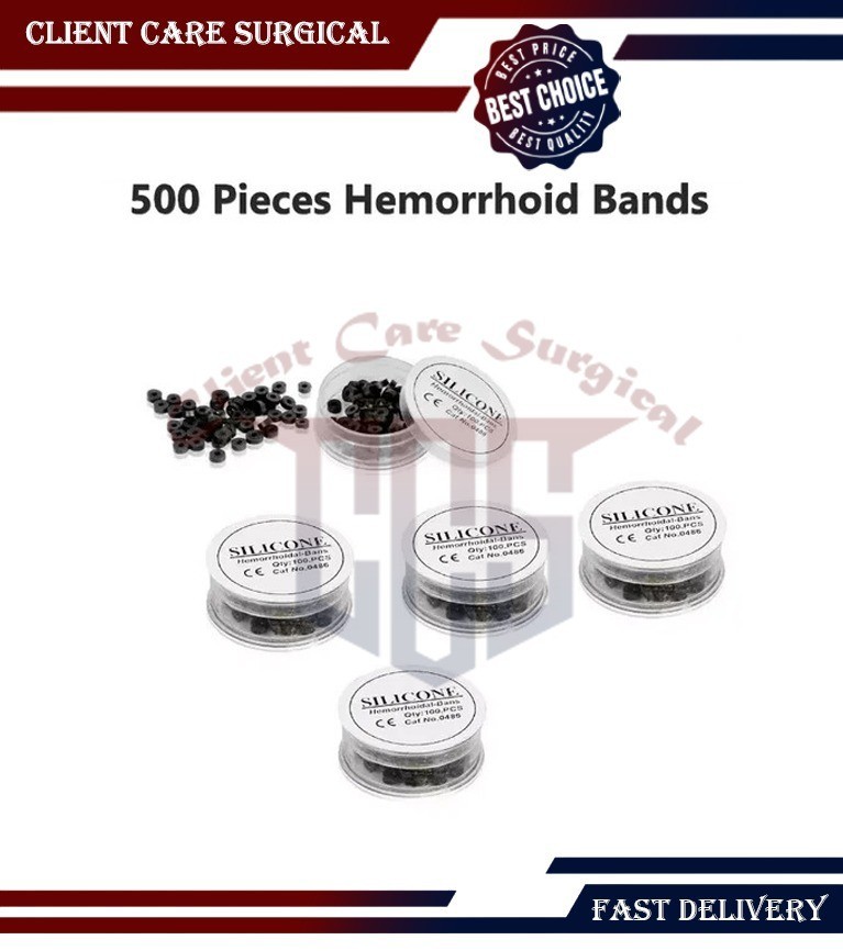 Silicone Hemorrhoid Bands X5 for Rubber Band Ligation Instruments