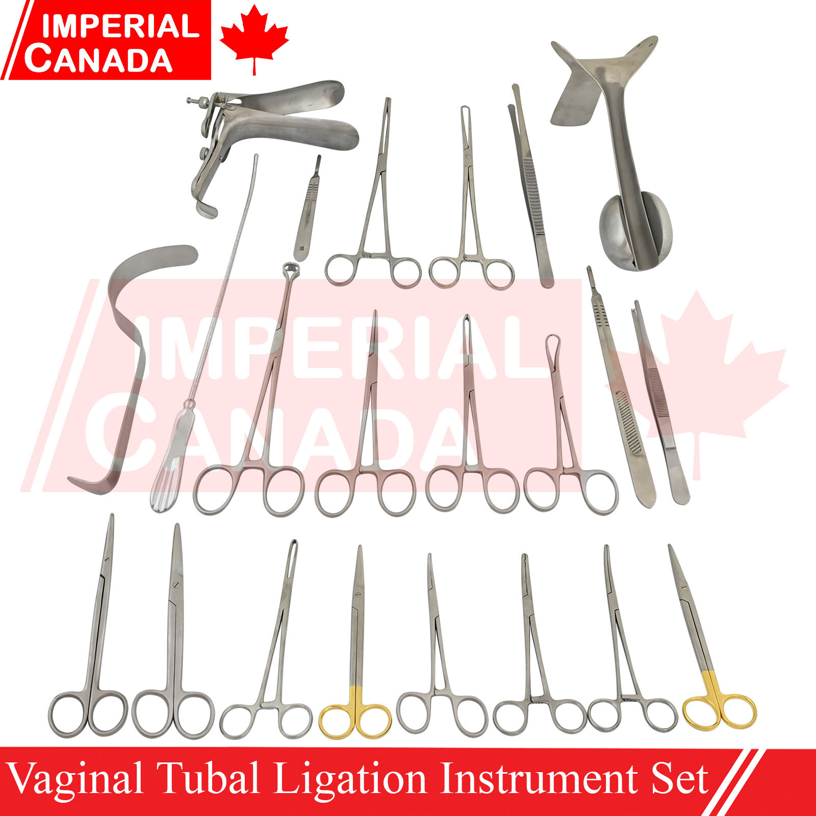 22 Pcs Vaginal Tubal Ligation Instrument Set Quality Stainless Steel DS-1729