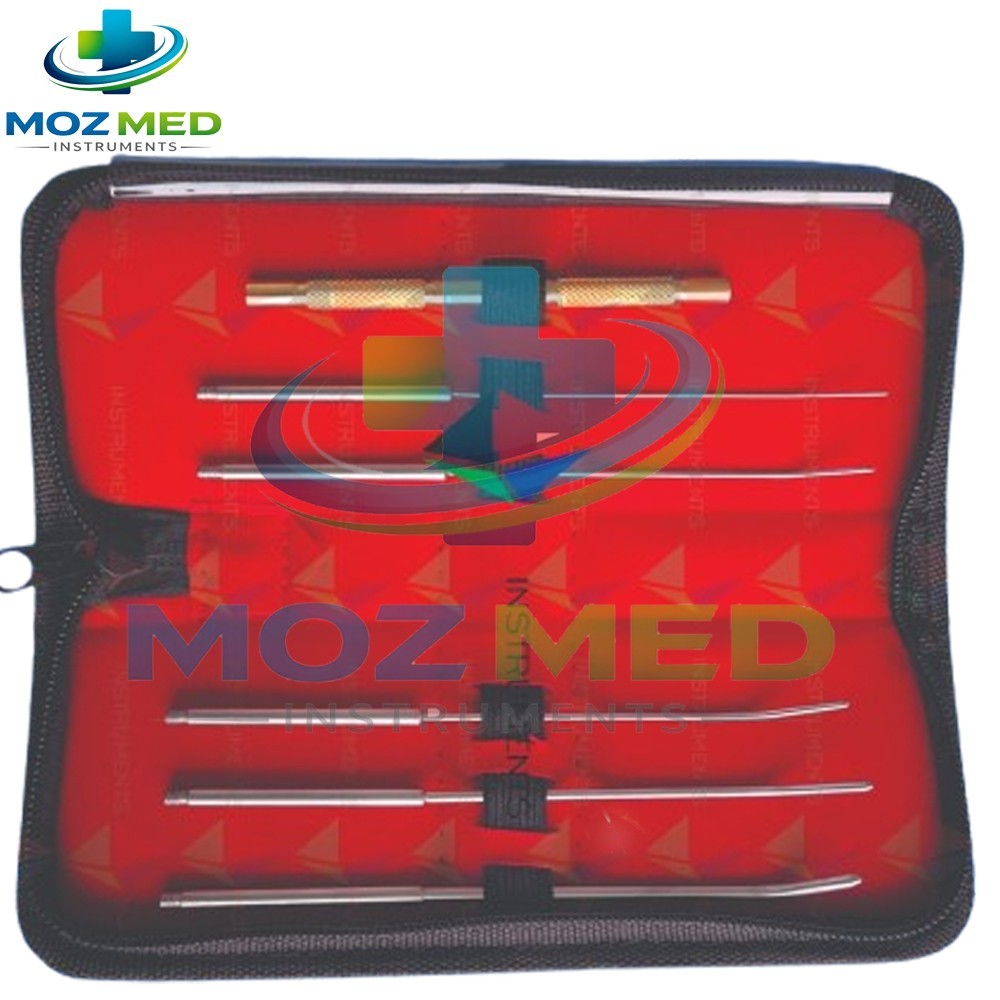 Mini Cervical Dilator Set (Set of 5 Pieces with Gold Handle) with Case