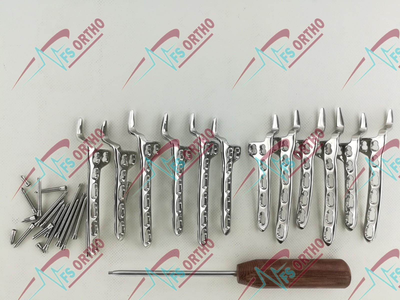 Locking 3.5mm Clavïcle Hook Plate 3 to 7H L & R with Screw (60 pcs set) SS 316L