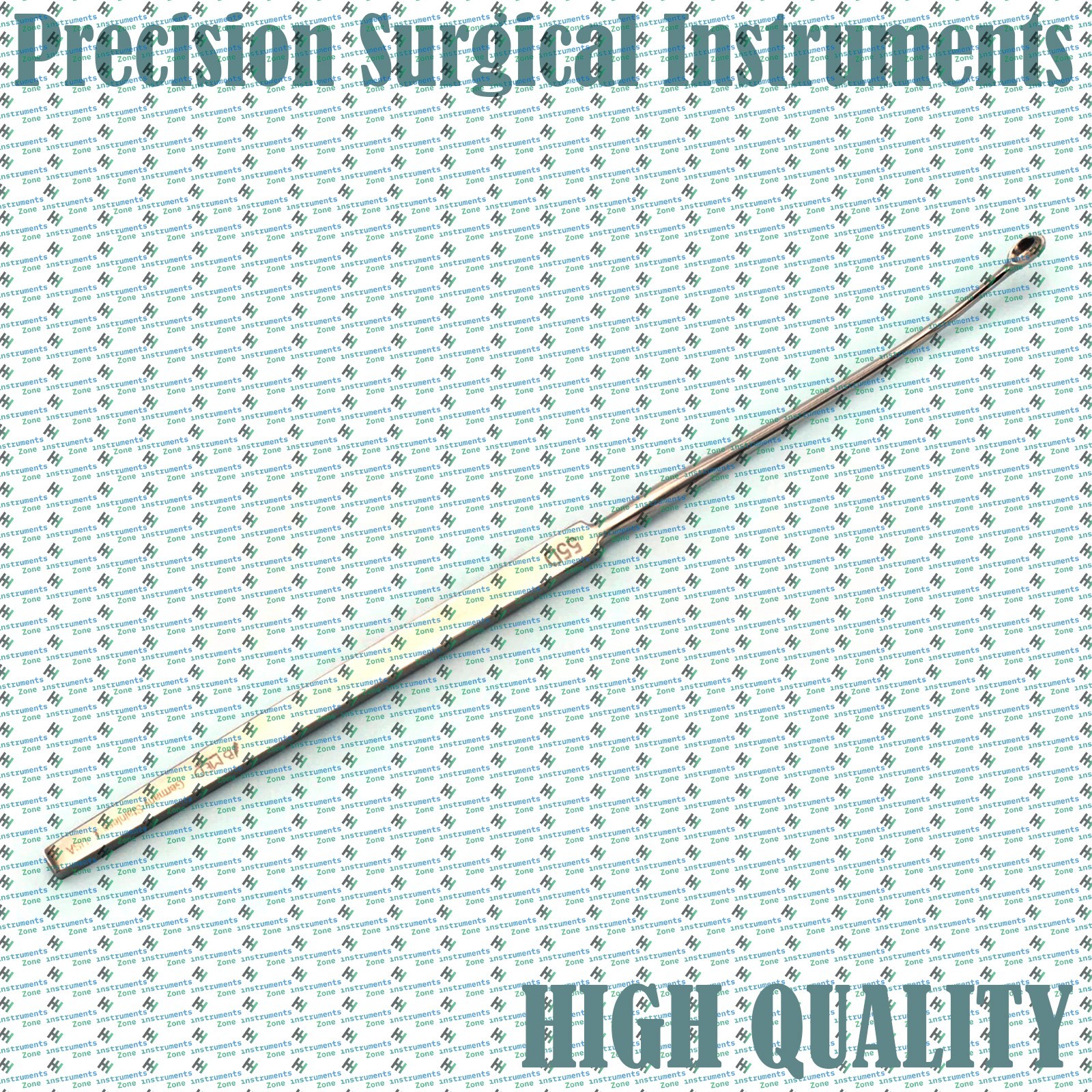 Frontal Sinus Curette 55° 7.5″ Curved 2mm x 5mm Oval Cup ENT Surgical Instrument