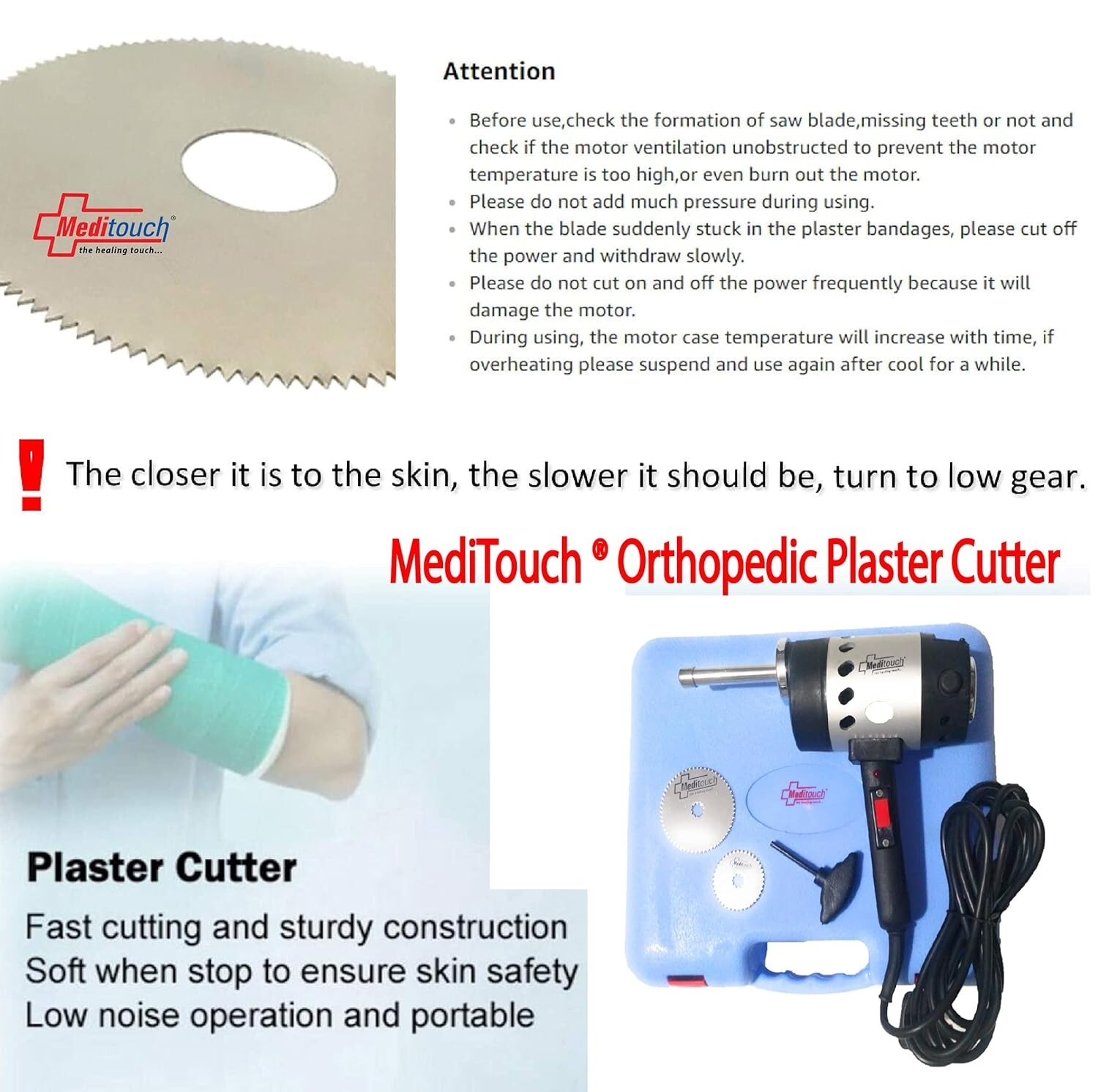 Electric Plaster Cutter Machine Orthopeadic 125 Watts -Free shipping