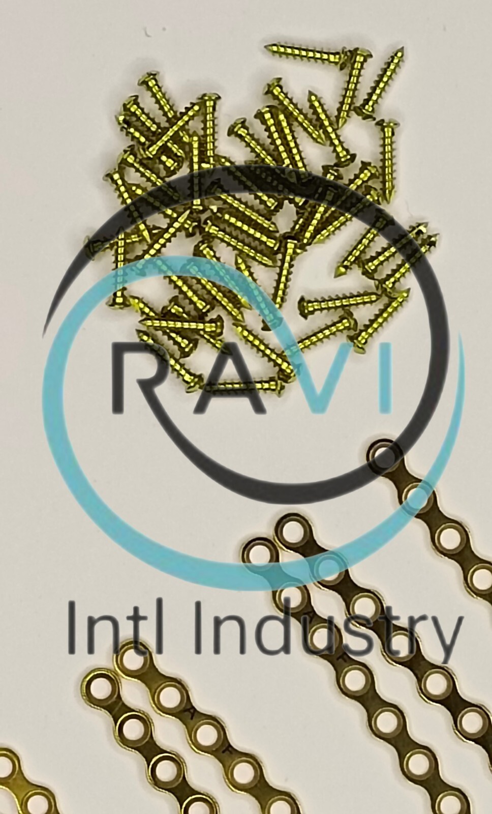 2.0mm Maxillofacial Mini Plates 10 Plates & 80 Pcs Titanium Screws & Screwdriver