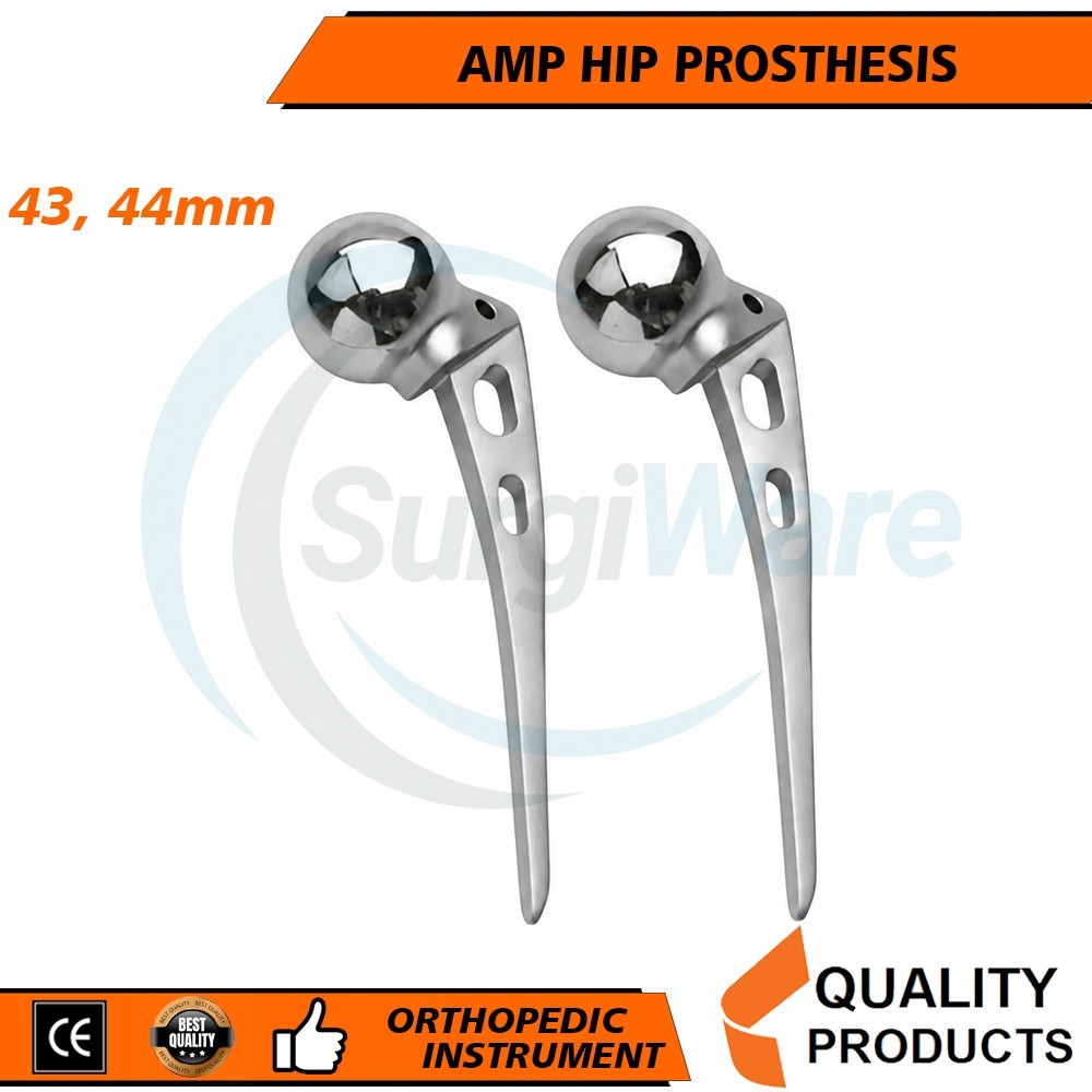 AMP Hip Prosthesis 43mm & 44mm Orthopedic Instruments