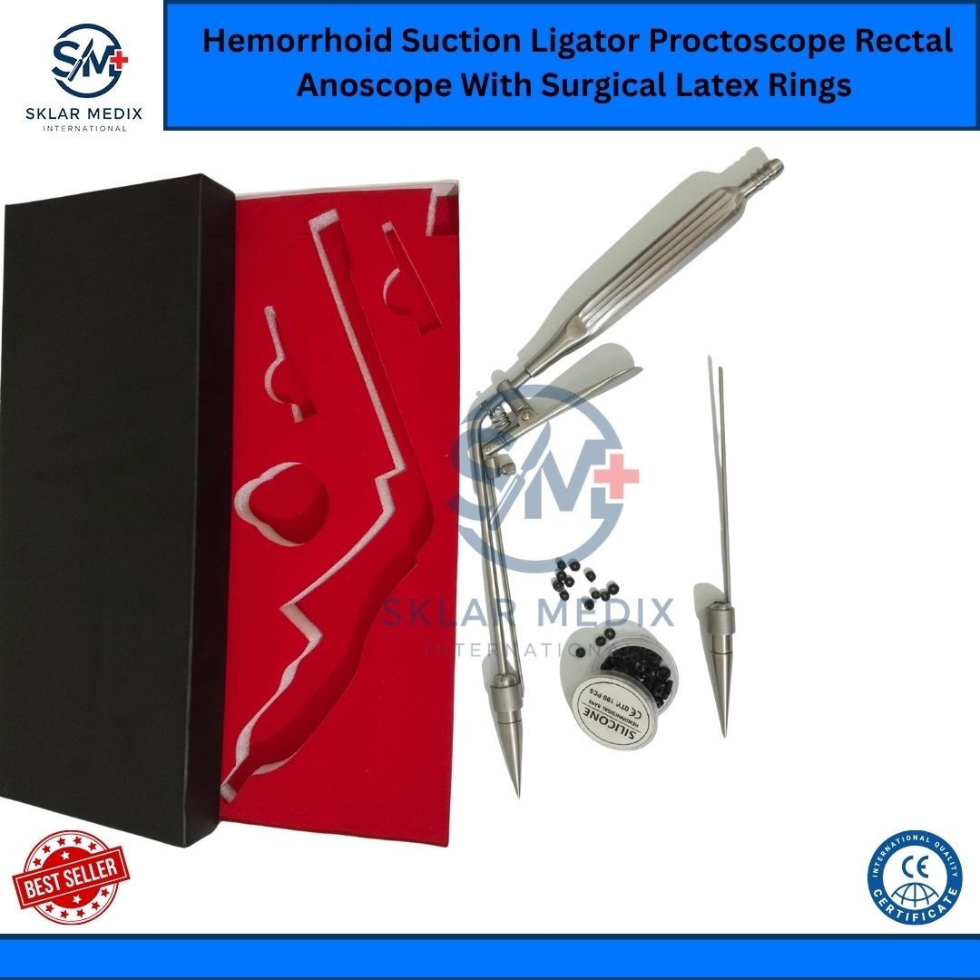 Hemorrhoid Suction Ligator Proctoscope Rectal Anoscope With Surgical Latex Rings