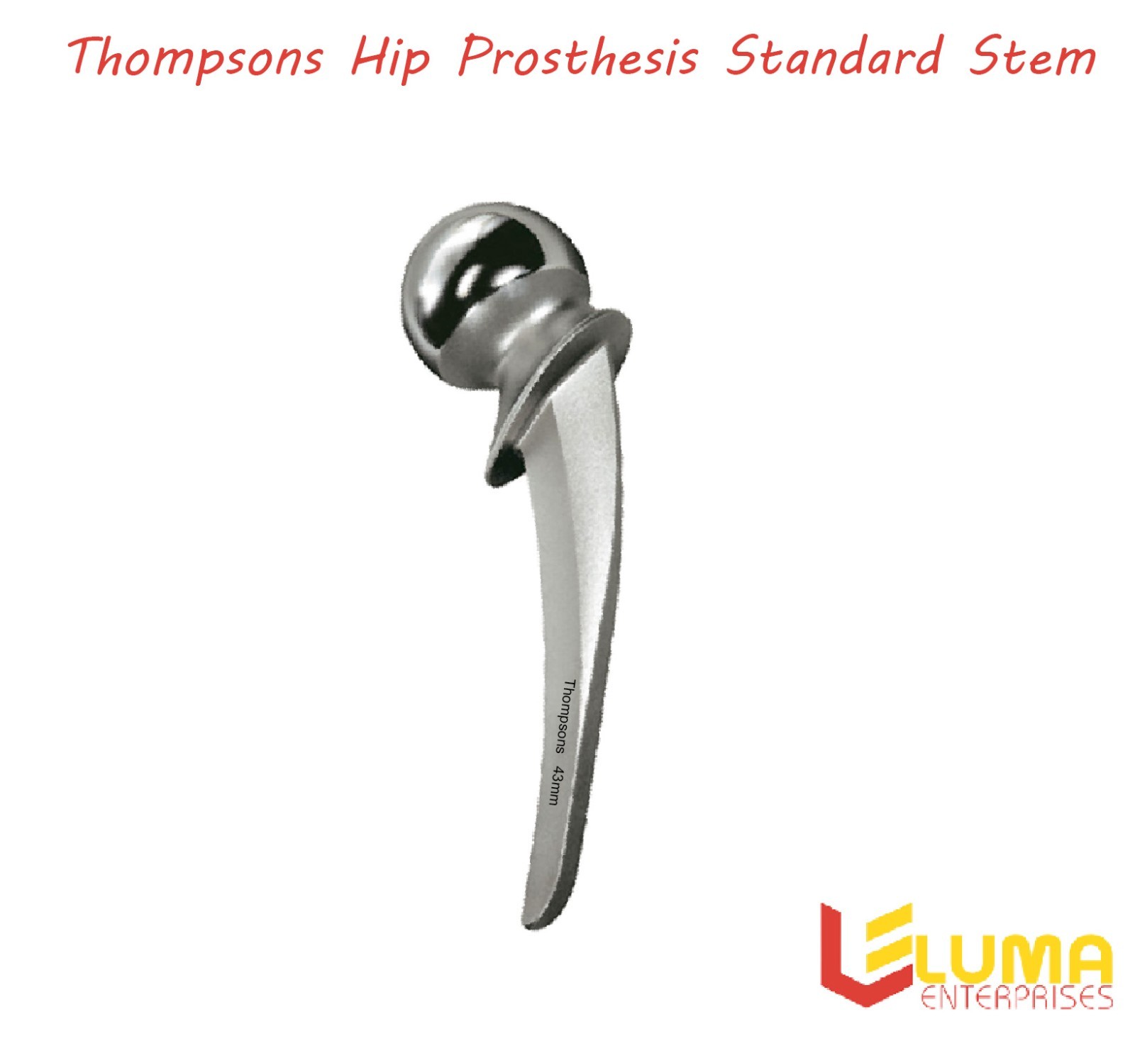 Thompsons Hip Prosthesis Standard Stem 3 Pcs Set Orthopedic Instruments