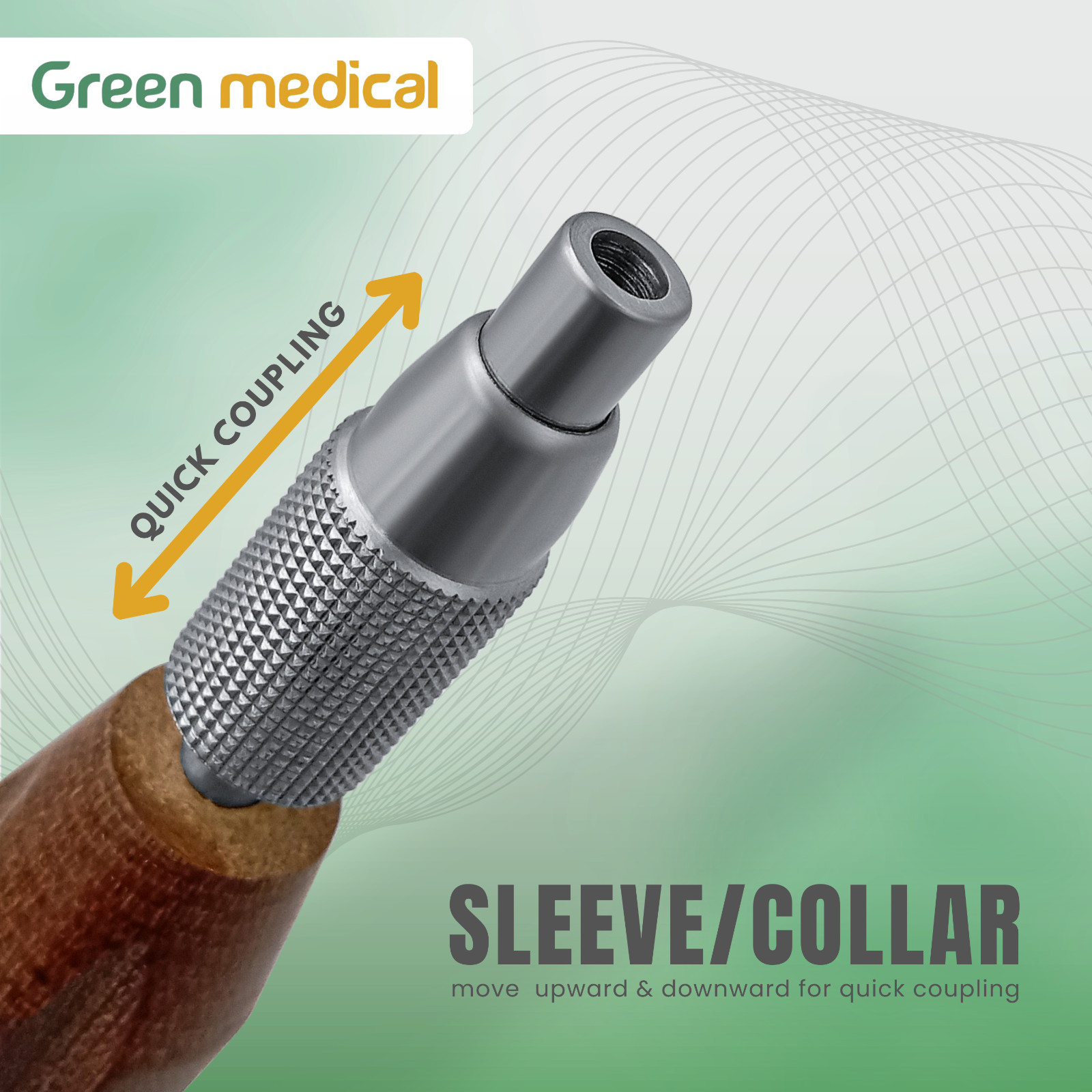 Fiber Handle With Quick Coupling / Fiber Grip Orthopedic Surgical Instruments