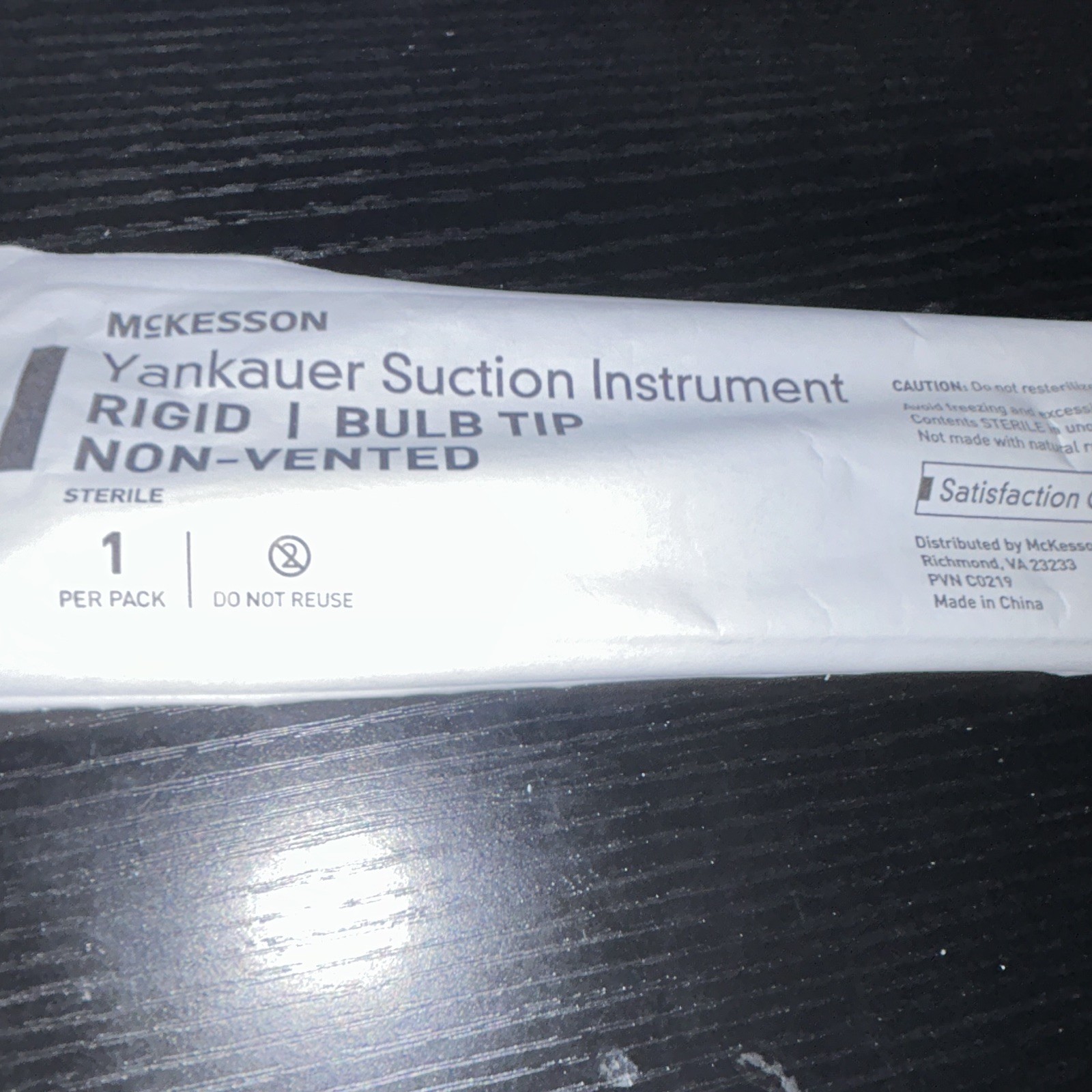 McKesson Yankauer Suction Instrument Rigid Bulb Tip Non-Vented Sterile 16-66202