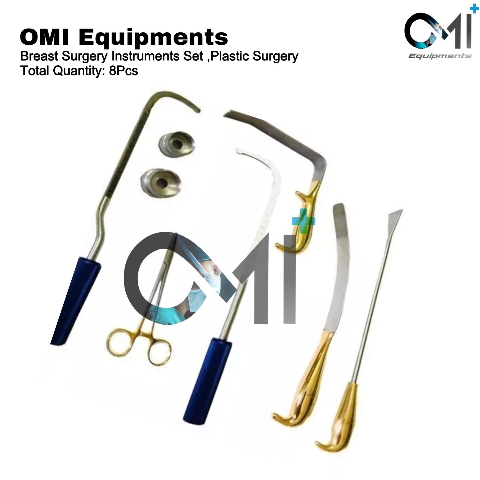Breast Surgery Instruments Set of 8Pcs Plastic Surgery Premium Best Quality OMI