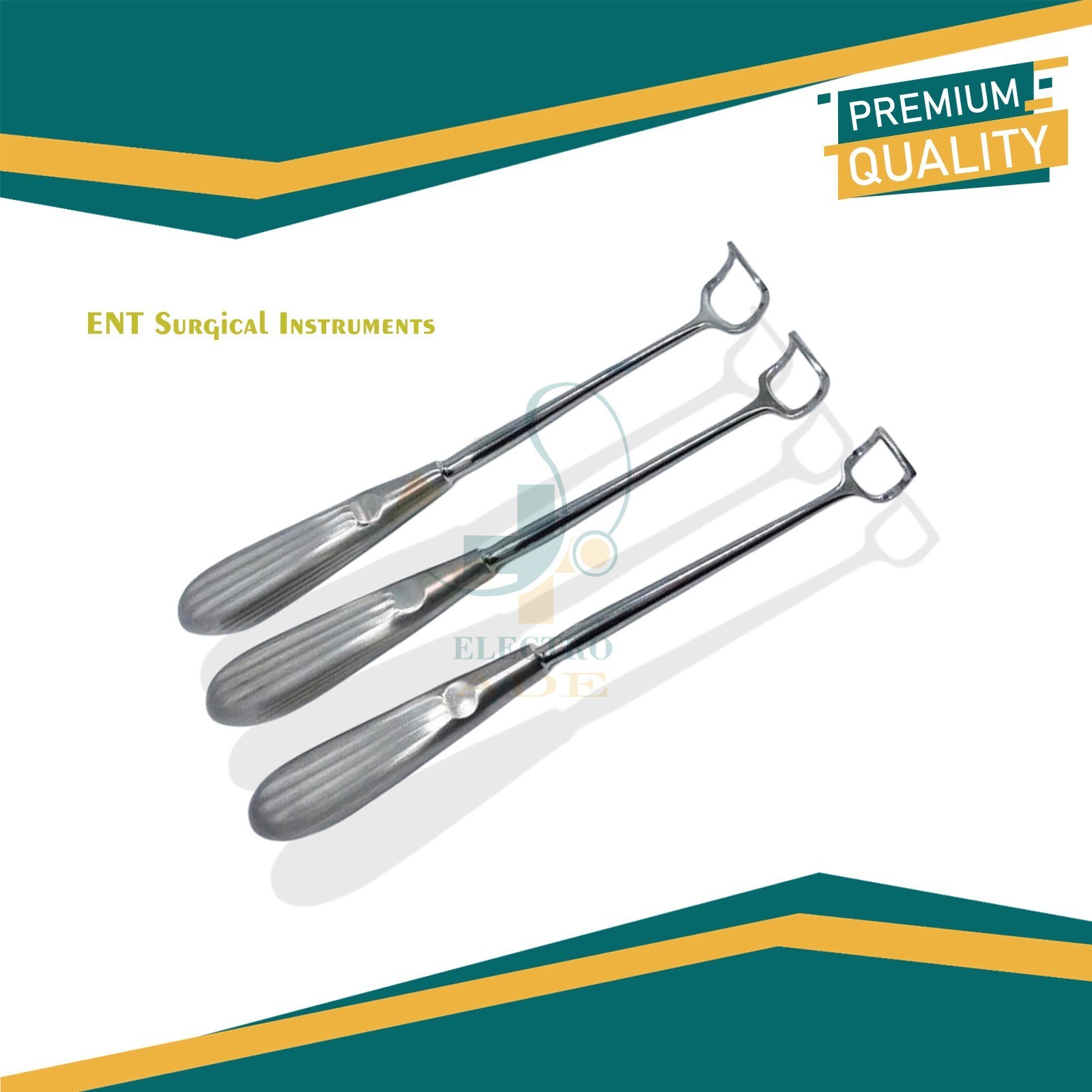 Barnhill Adenoid Curette # 1 # 2 # 3 8.5” Set Of 3 PCs ENT Surgical Instruments