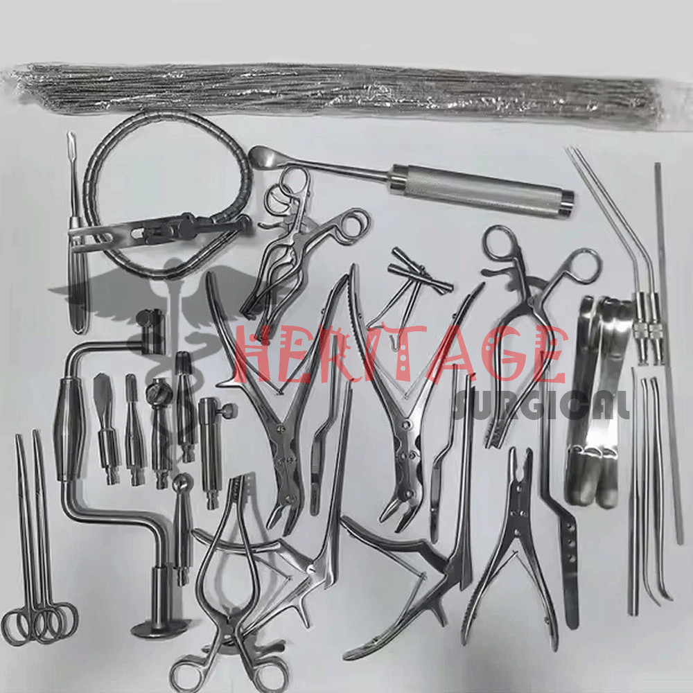 Basic Craniotomy Surgical Neuro and Spinal Orthopedic Instruments Set