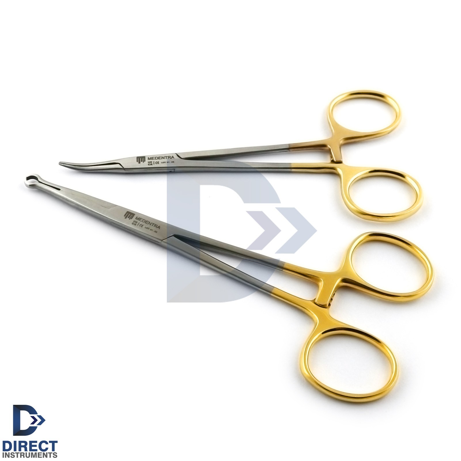 Vasectomy Surgery Set of 2 Ring Forceps Hemostat Surgical Tools Stainless Steel