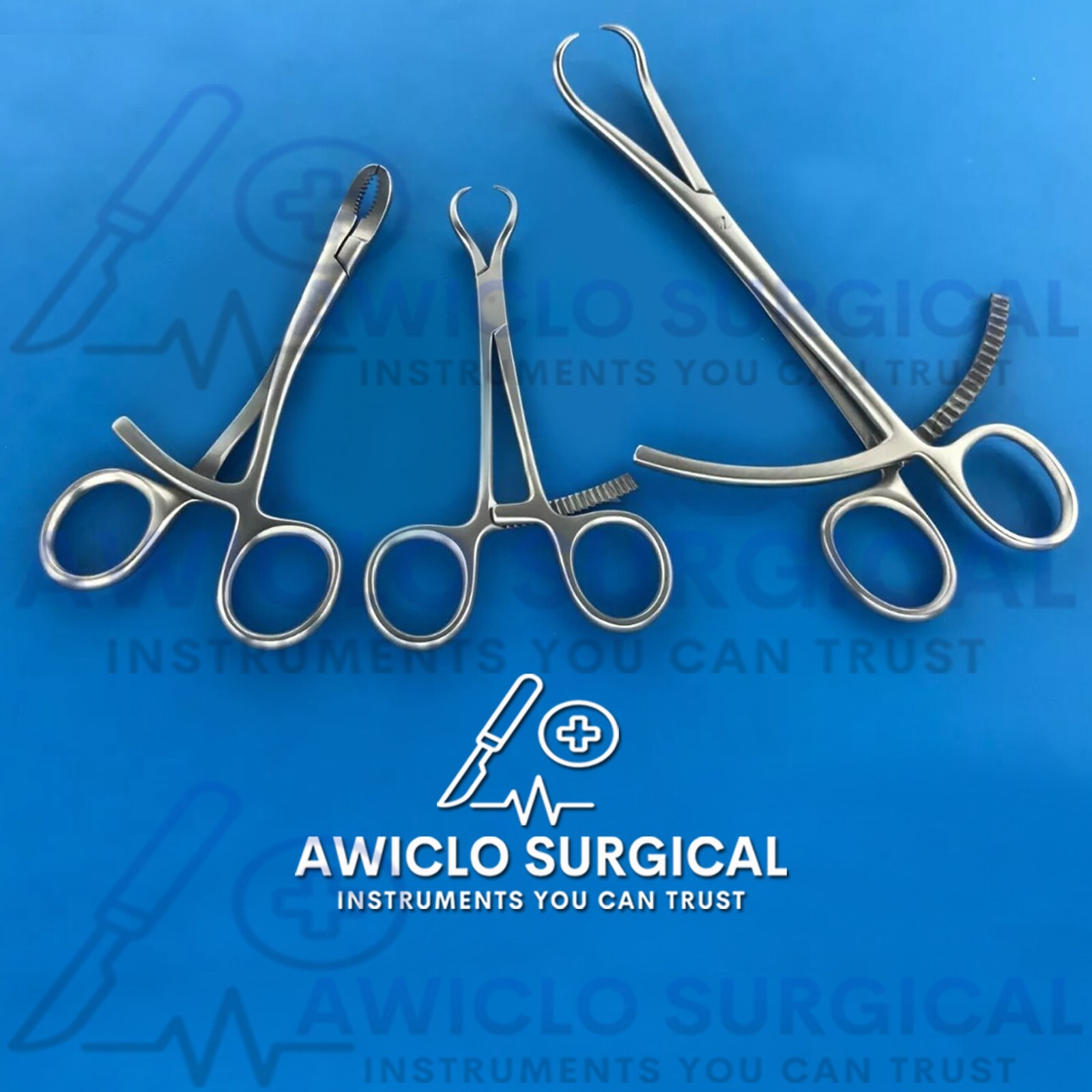 Self Centering Bone Verbrugge Bone Holding Forceps 3PCS Orthopedic Instruments