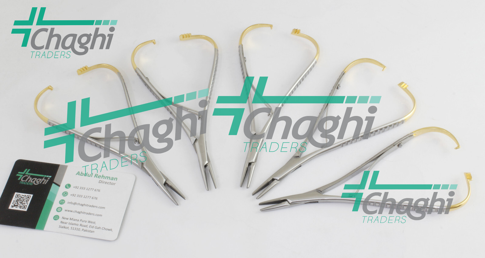 Mathieu Straight Needle Holder 14cm T/C Gold 5 PCs Surgical Orthopedic Instrumen