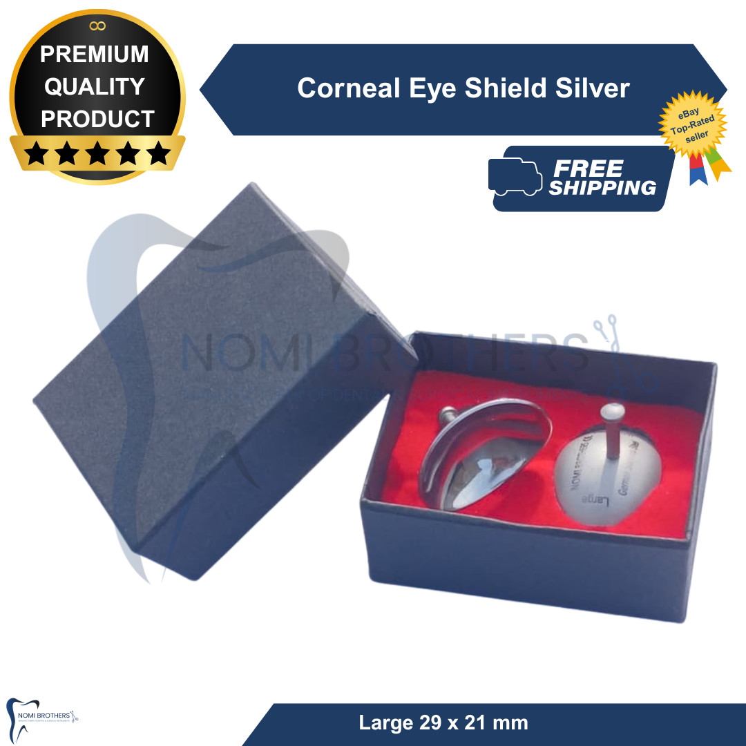 Surgical Stainless Steel Corneal Eye Shield 29mm x 21mm Laser Protectors 2 Pcs