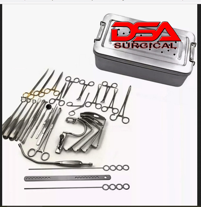 Tonsillectomy and Adenoidectomy 30 Pcs Set Surgical Instruments With Box