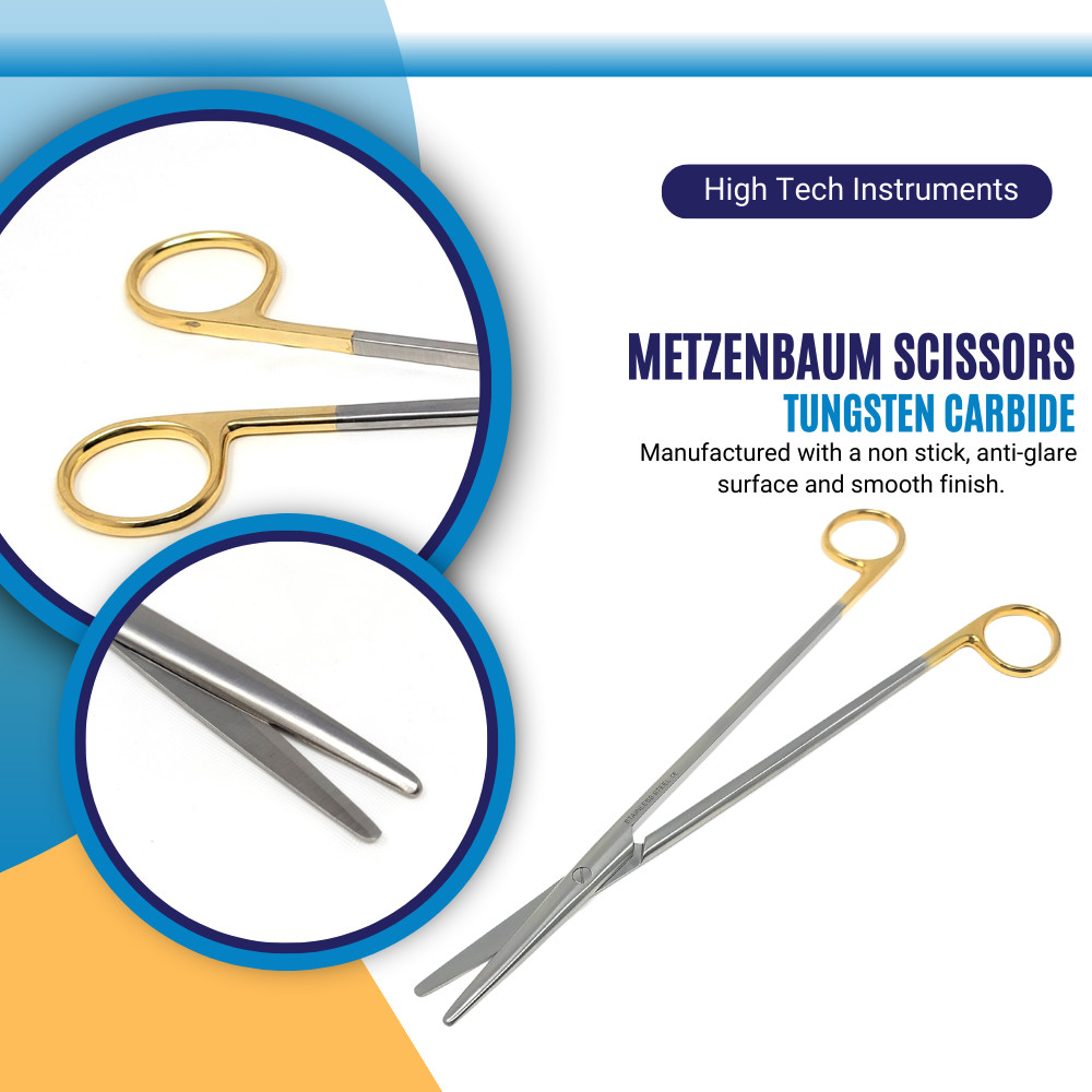 TC Metzenbaum Scissors Medical Surgical Shears 9″ Tungsten Carbide Inserts – STR