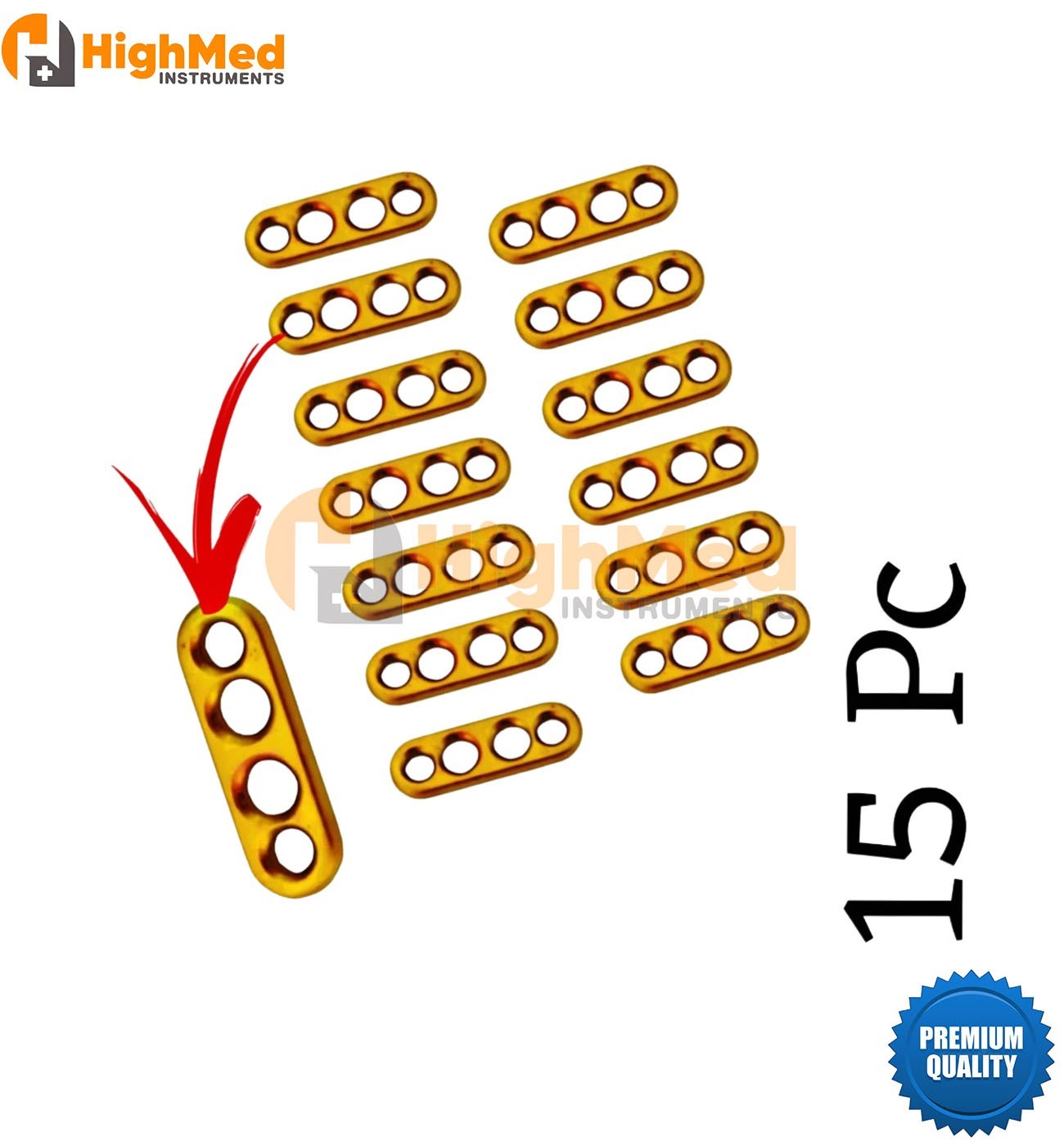 ACL Endo Button 4 holed Surgical 15 Pcs Orthopedic Instruments