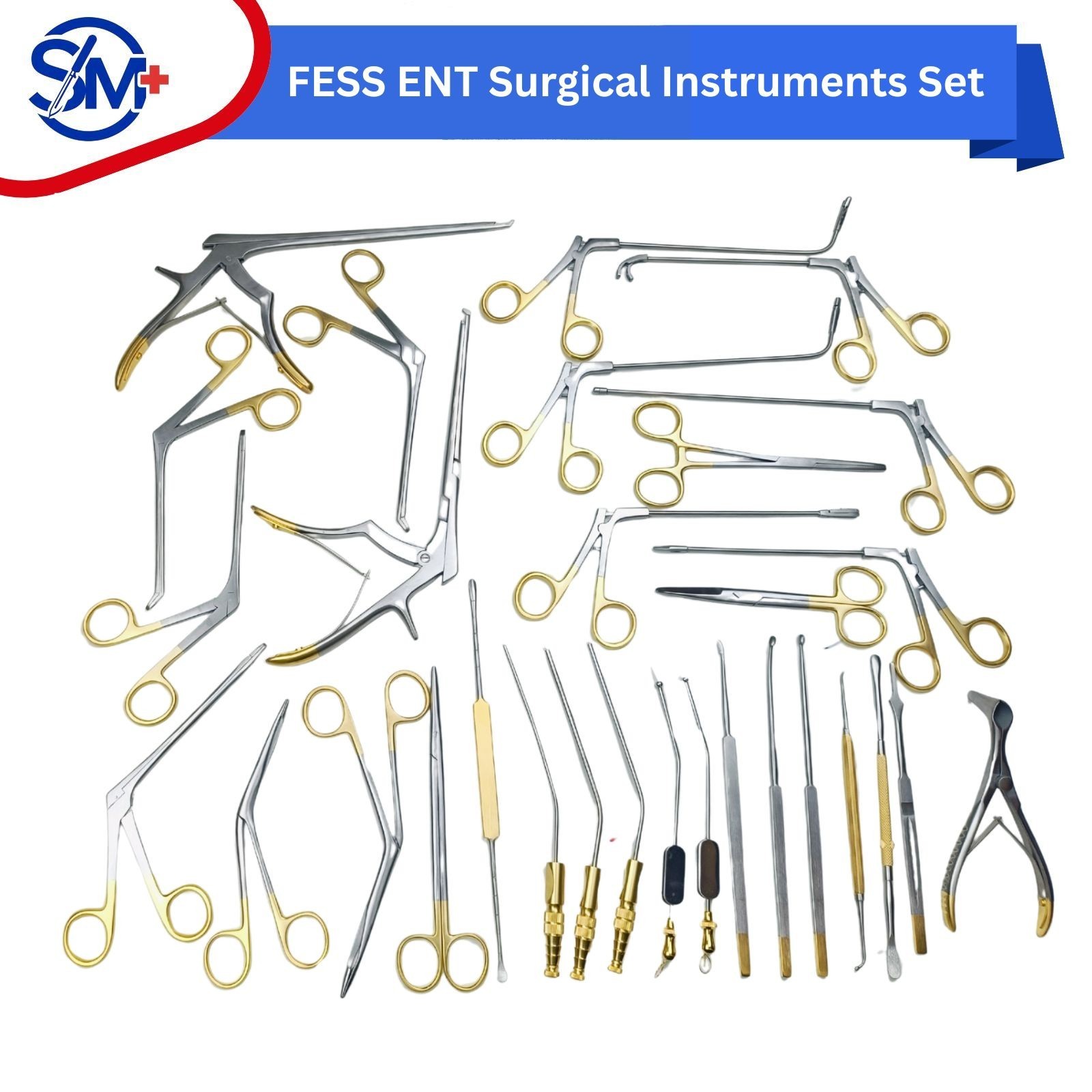 Fess Instruments Set Endoscopic Sinus Surgery A+German Steel ENT Instruments Set