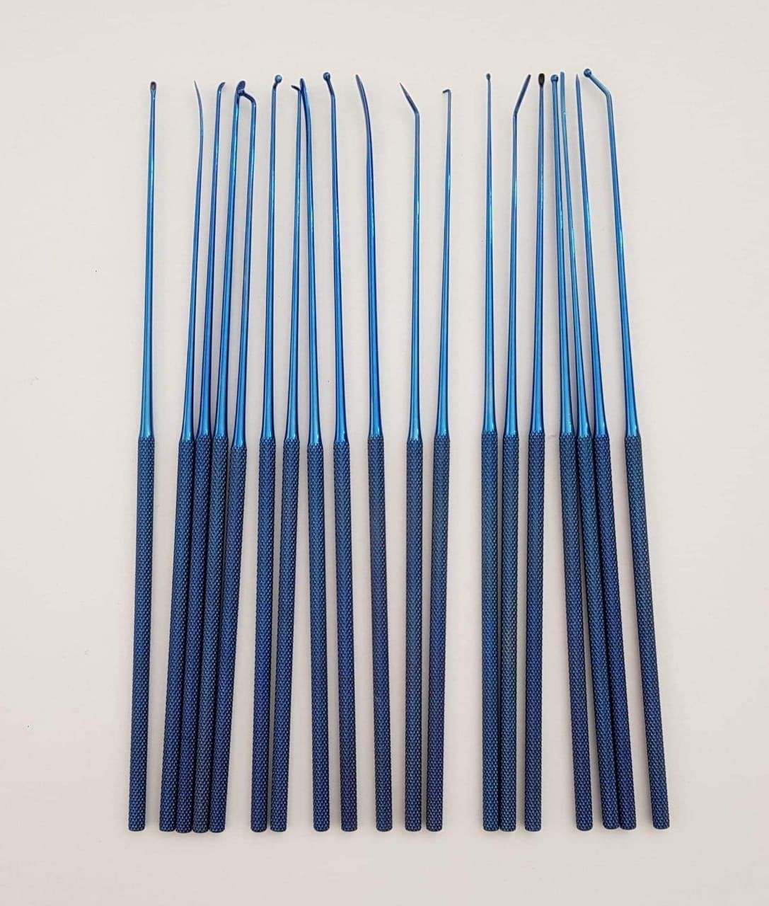 Rhoton Micro Dissector Set of 20 PCS Titanium Colored Set Stainless Steel Case