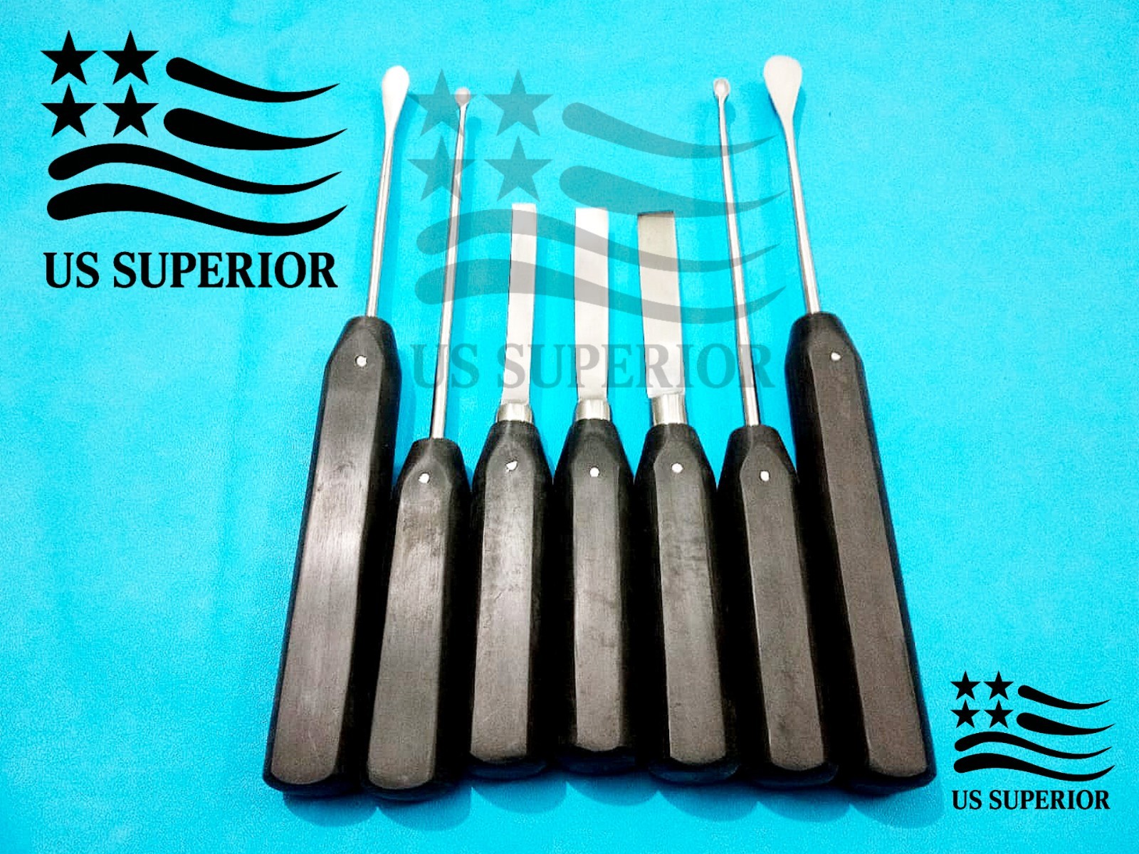 Spoon and Chesil Set 7 Pieces Surgical Instruments Set Penta.Health
