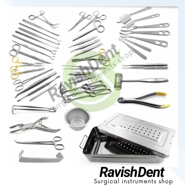 Feline Orthopedic General Surgery Veterinary Instruments Kit Stainless Box Qty