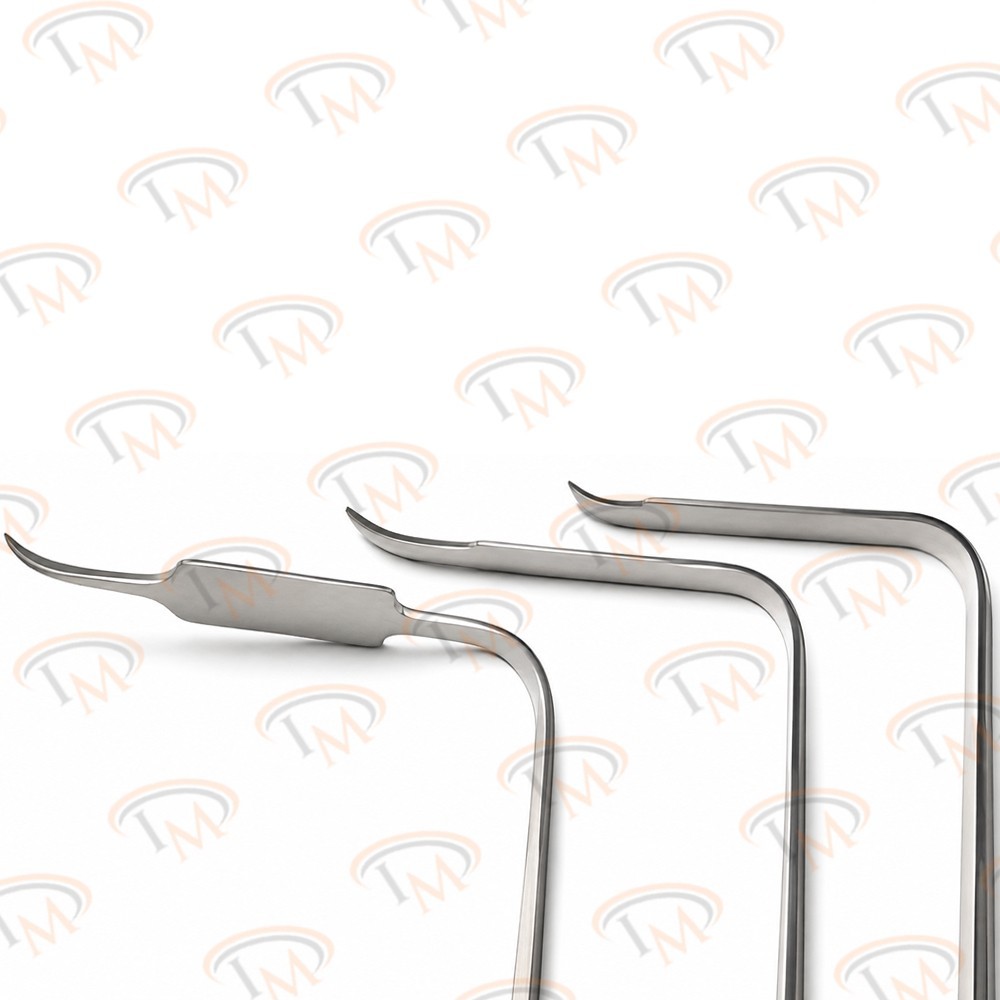 Set of 3 Bent Hohmann Knee Retractors Orthopedic Surgical Instruments Handle 7”