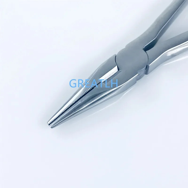 Veterinary Kirschner Wire Cutter Flat Nose Pliers with Serrated Jaws Bone Forcep