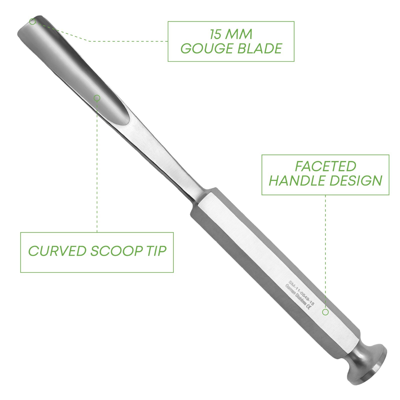 Stille Gouge 15 mm Blade 20 cm Orthopedic Instrument Stainless German Grade