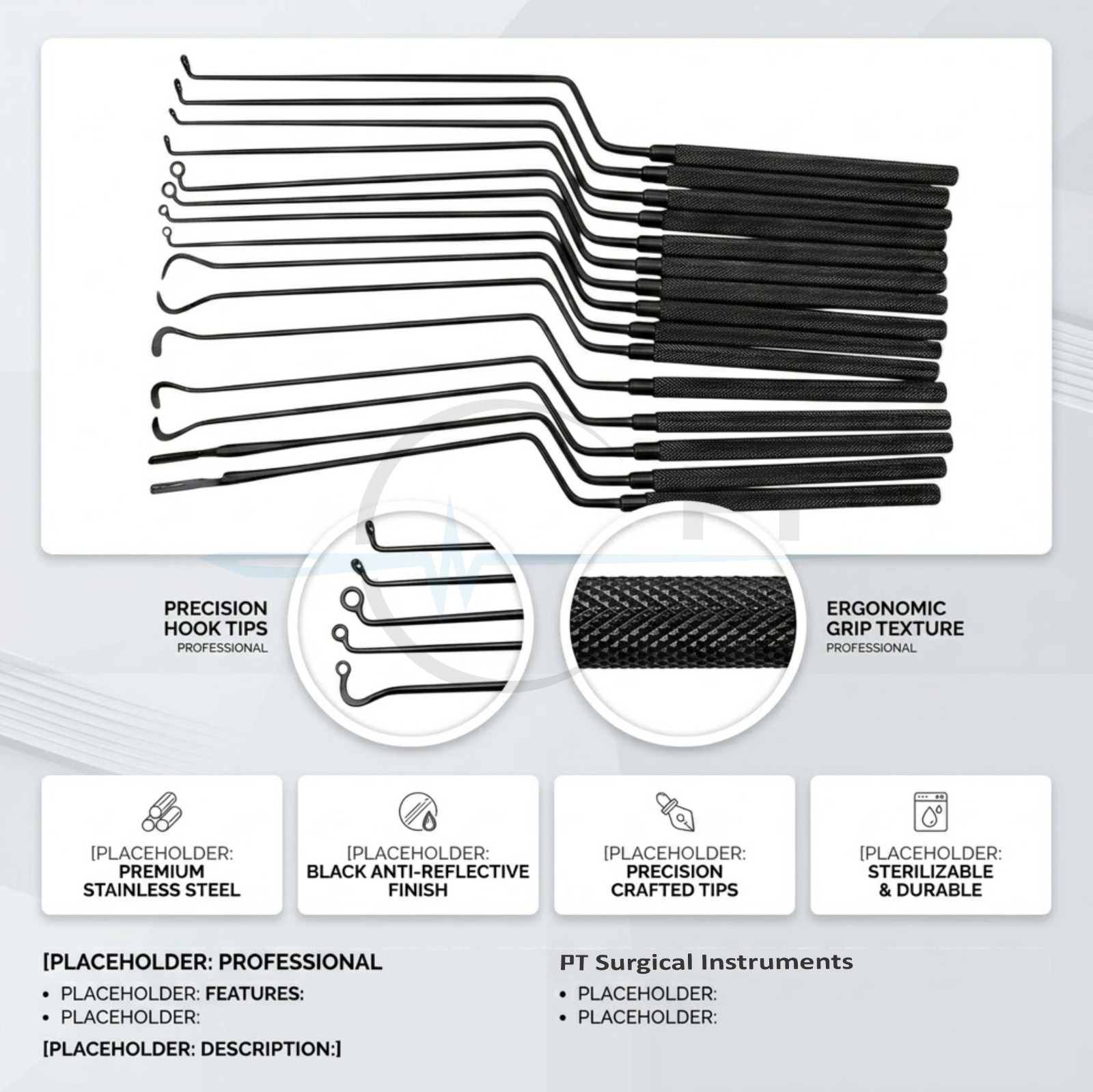 Hardy Pituitary Neuro Curettes Set 16 Pcs Surgical Instruments Transsphenoidal