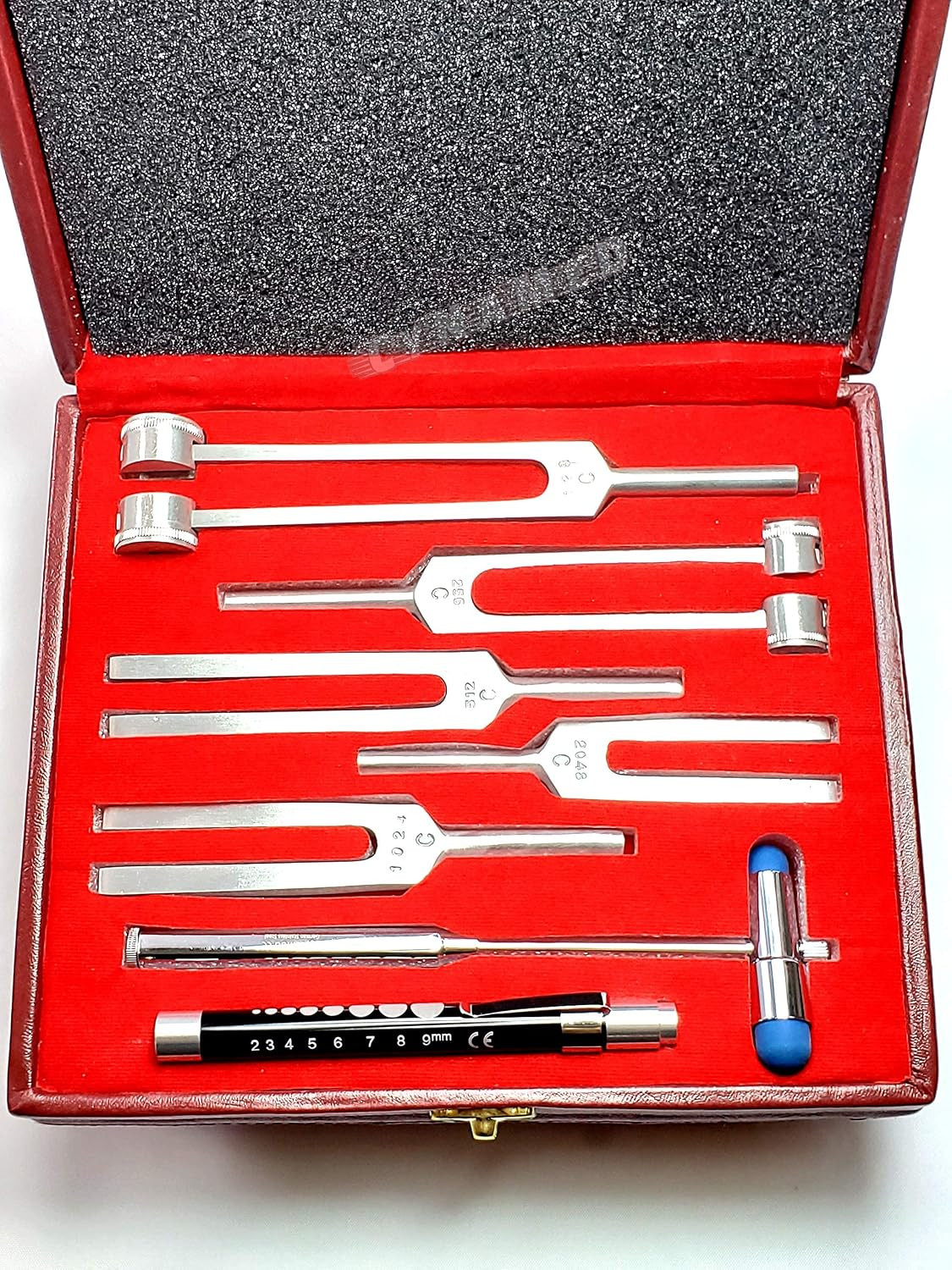 USA Tuning Fork Set of 6 Medical Surgical Diagnostic Instruments plus Buck Hamme