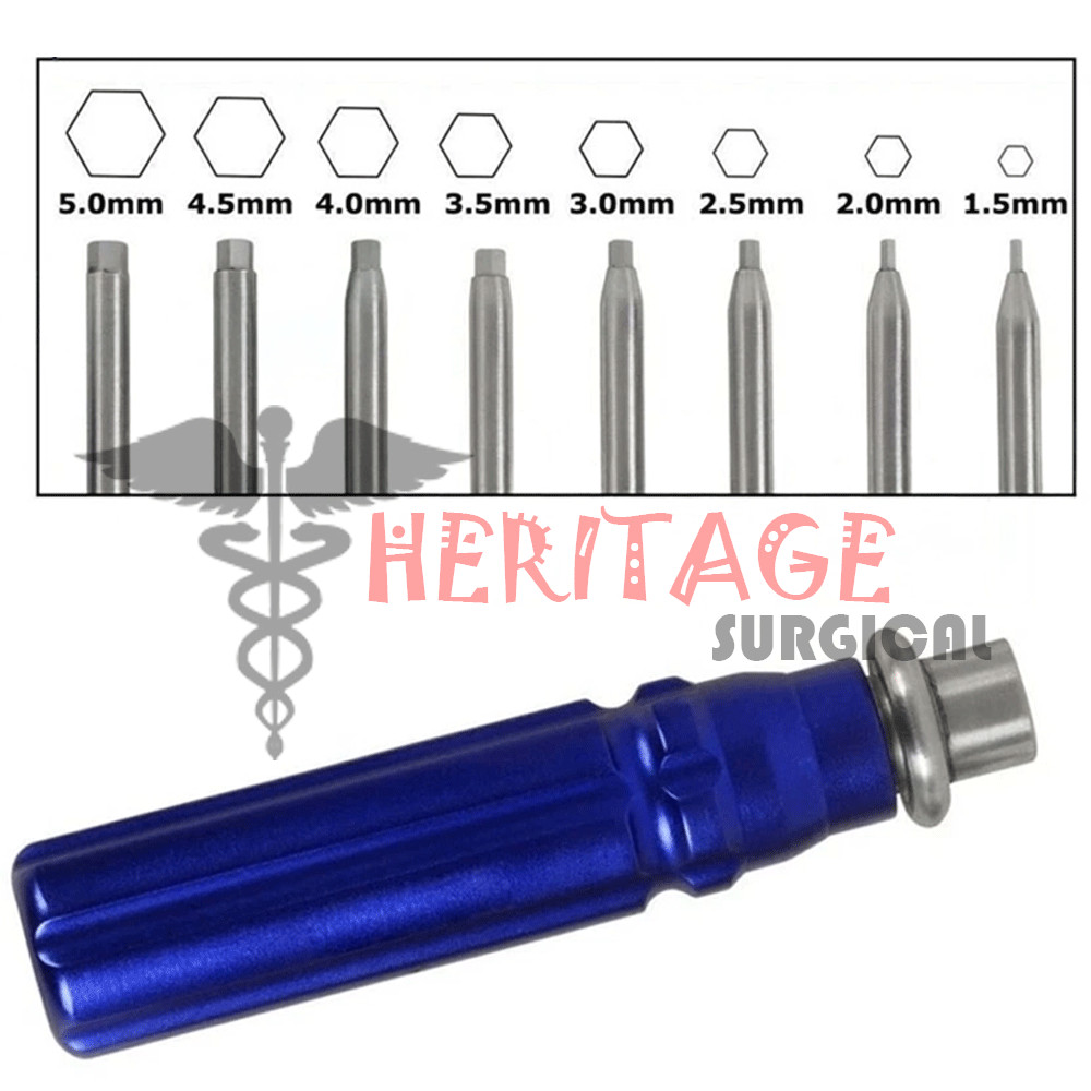 Orthopedic Bone Screwdriver Set With Quick Coupling Handle Surgical Instruments
