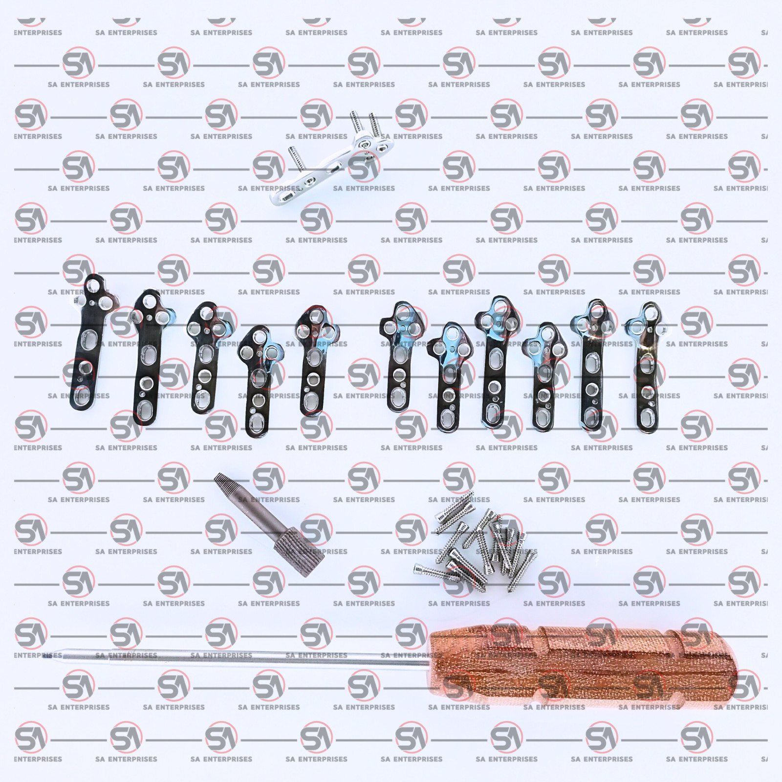Veterinary TPLO 2.7mm Locking Plates Medium Large L/R & LCP Screws 64 Pcs Set