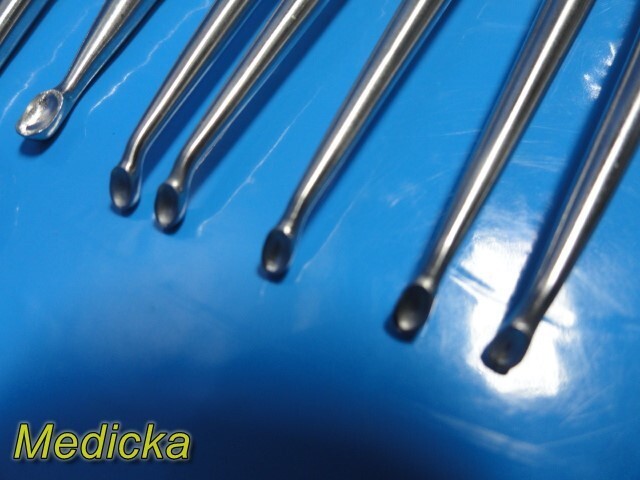 10X Aspen Symmetry Assorted Epstein; Bruns & Spinal Fusion Bone Curettes ~ 35751