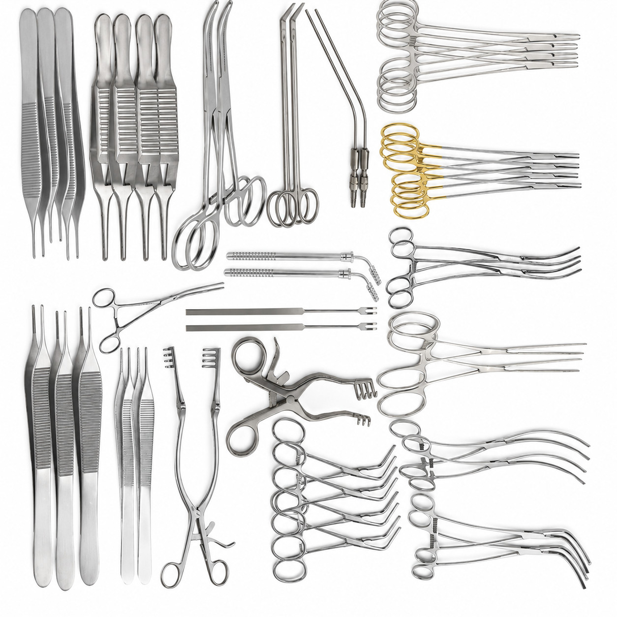 52 PCS Complete Vascular Surgery Instrument Set Stainless Steel Surgical set