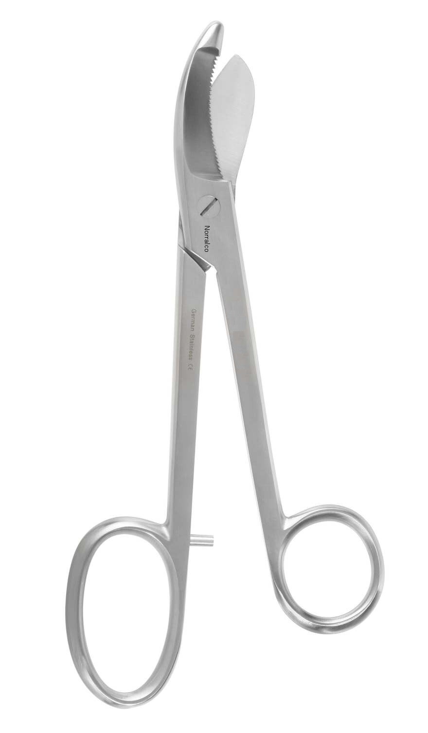 Bandage and Plaster Shear, 7.5″, Angled on Side, Heavy Duty, 1 Serrated Blade
