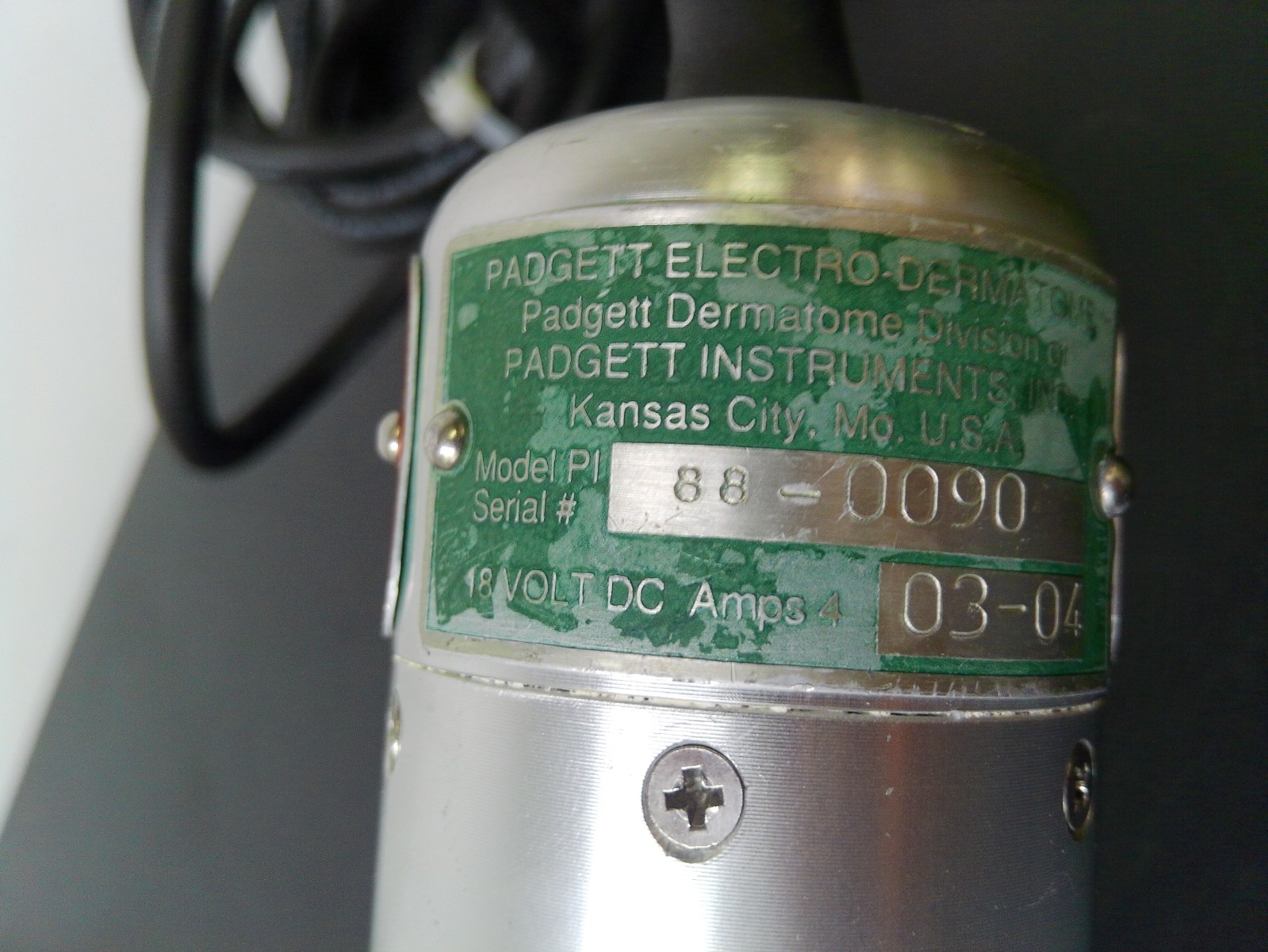 Padgett Model PI Electro Dermatome