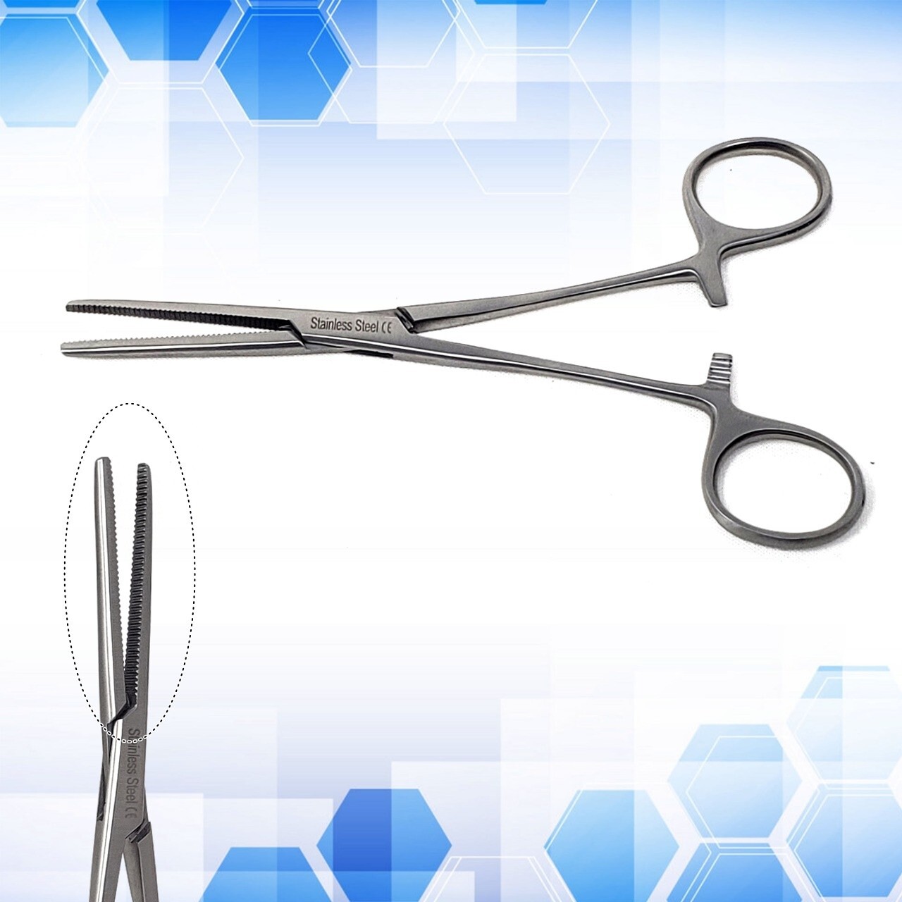 Artery Forceps Clamp Surgical Hemostat Locking 7.25″ Straight Stainless Pliers