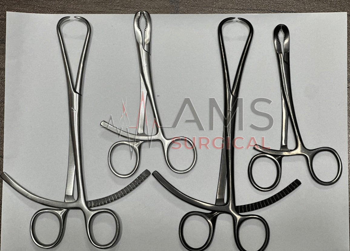Towel Forceps & Bone Holding Forceps Set Of 4 Pcs Surgical orthopedi Instruments