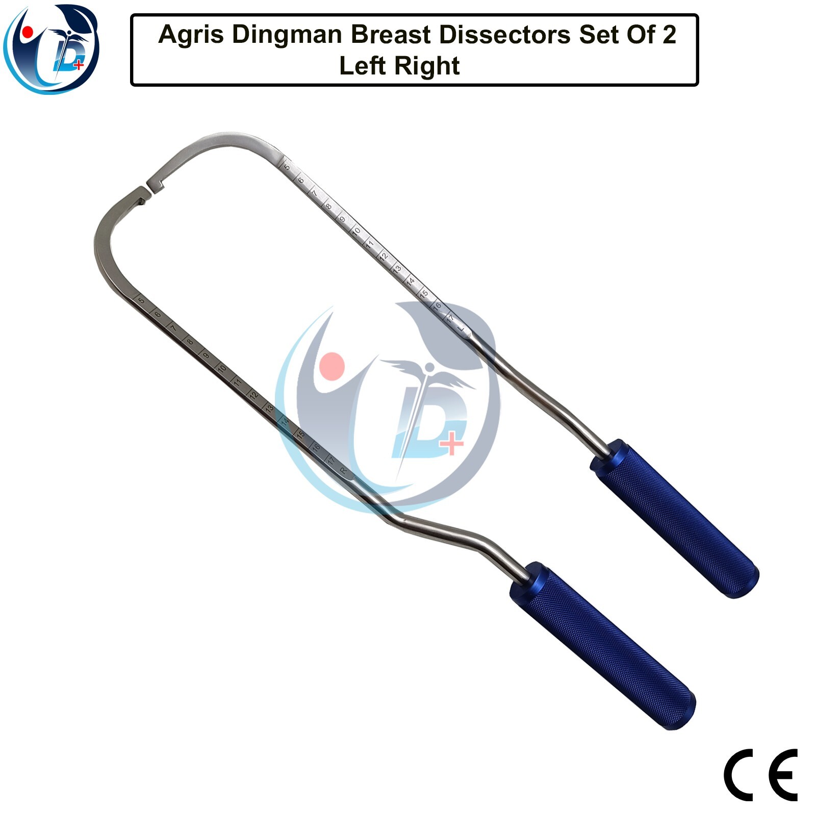 Agris Dingman Breast Dissectors Set Of 2 Left Right Plastic Surgery Instruments