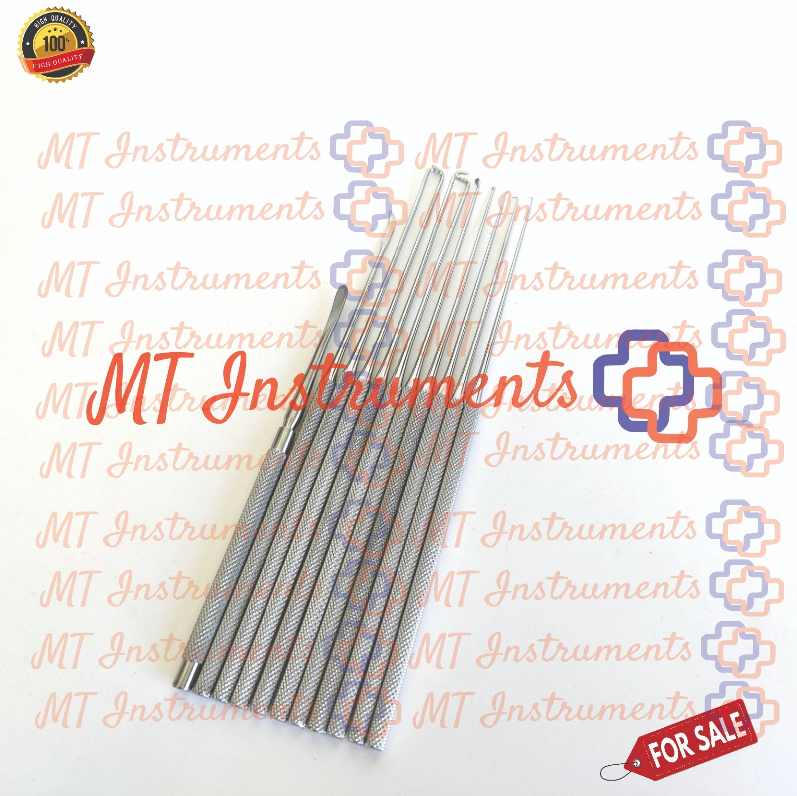 ENT Micro Ear Forceps, Probes & Hook Set of 11 Pcs Tympanoplasty Instruments