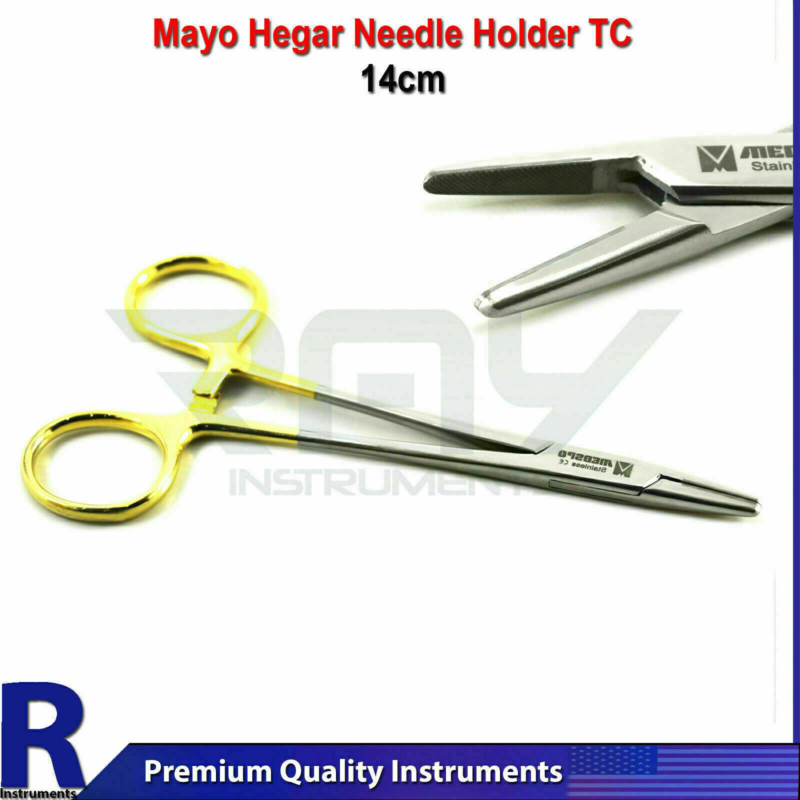 Professional Suture Removal Kit TC Mayo Hegar Needle Holder Surgical Scissors