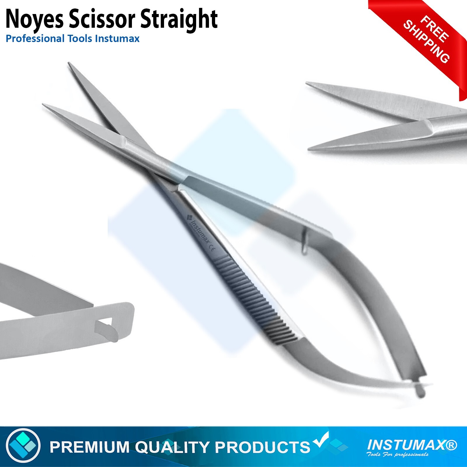 Dental Micro Suture Kit 3Pcs Surgical Noyes Scissors Adson Tweezers Scalpel CE