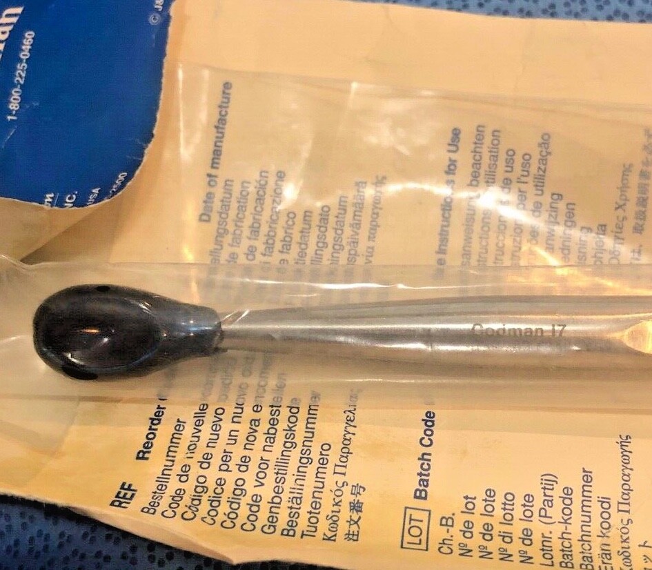Codman 23-1069 Spinal Fusion Curette Straight #6, 9″ (229mm)