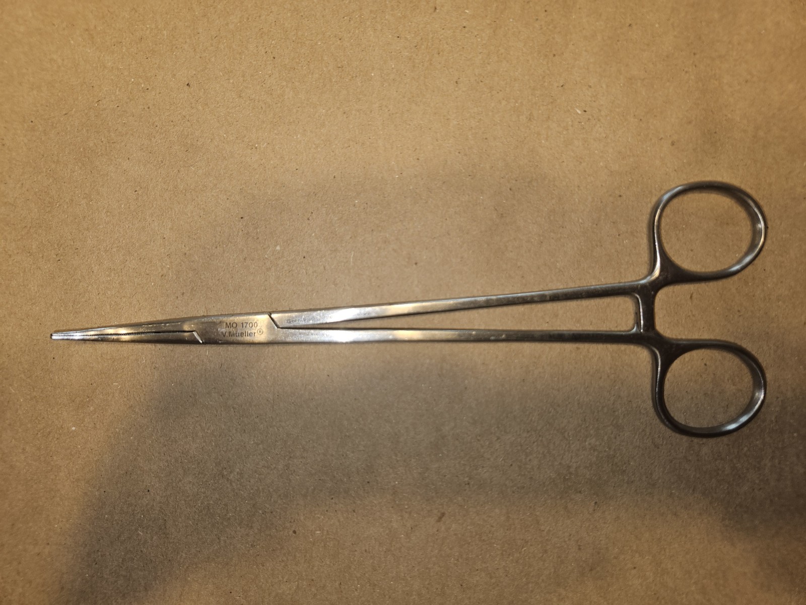 V. Mueller MO1700 Boettcher-Schnidt Forceps Slightly Curved Tonsil Artery 7.5″