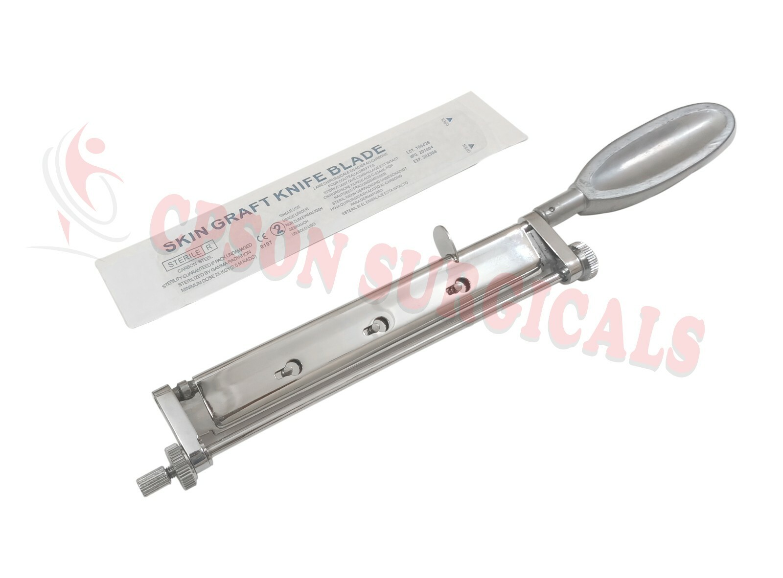 Veterinary Skin Graft Knife Handle With 1pc of Blade Dermatome Surgical