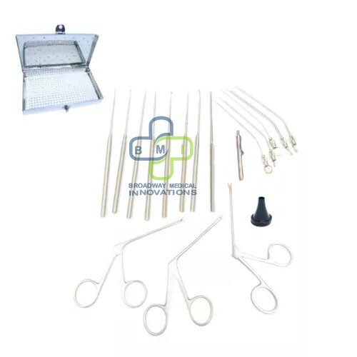 Myringotomy Instruments Set Of 15 Instruments For ENT Myringoplasty Surgical