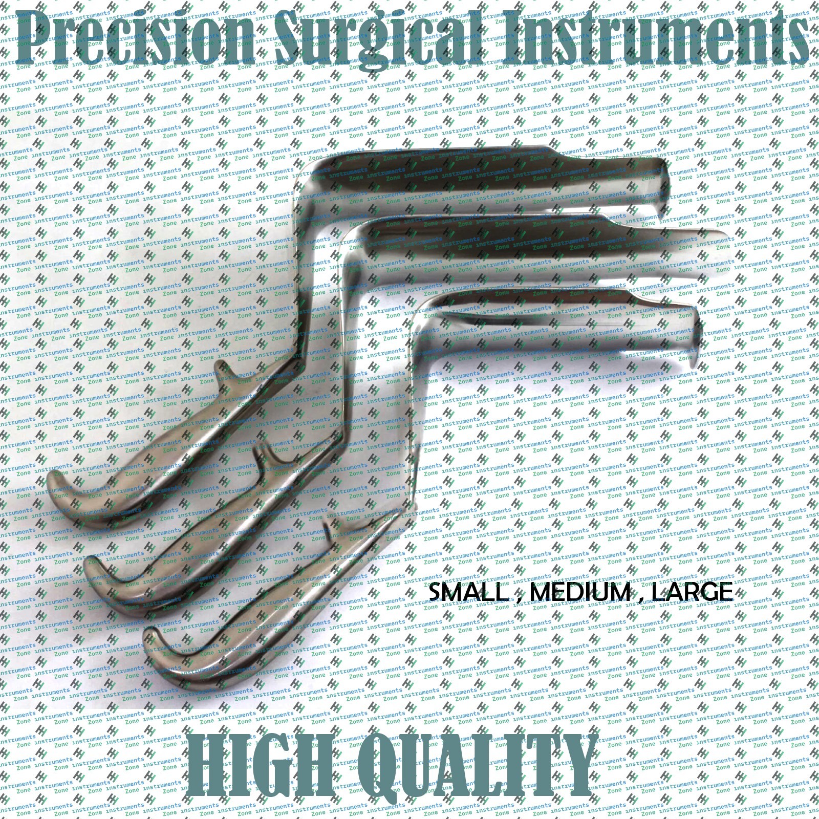 ST Mark Pelvis Retractor Deep Surgery 3 PCs Set Surgical Orthopedic Instruments