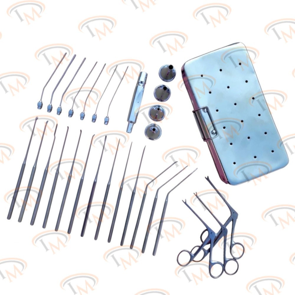 Shea Ear Operation Myringotomy Instruments Set 29 Pcs Myringoplasty Surgical ENT